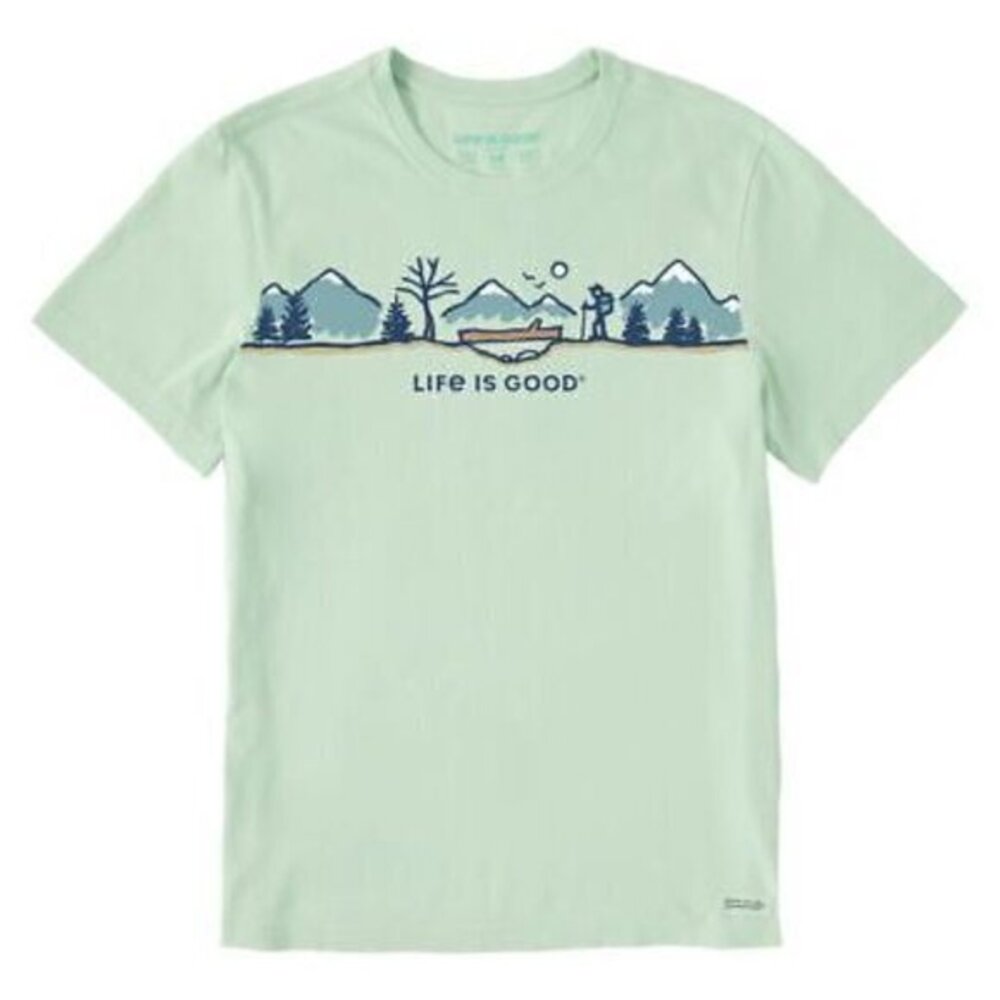 Life Is Good Log Bridge Hike Vista S/S Crusher LITE Shirt Size Large EUC #5666